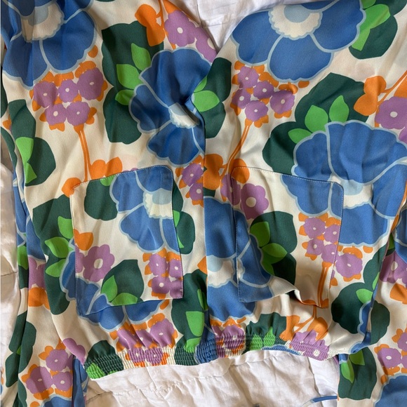 Zara Floral Halter Top & High-Waist Trousers Set – Size Small - Picture 3 of 4